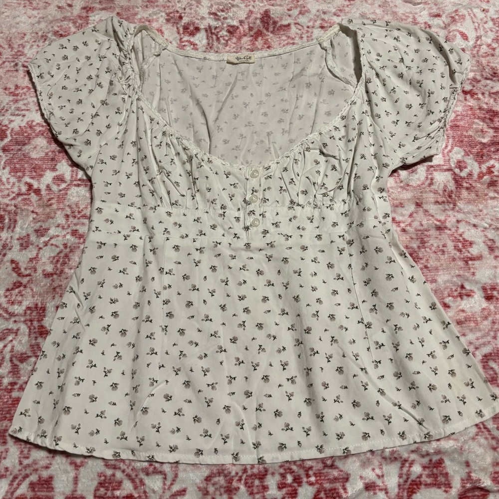 Brandy Melville John Galt Floral Top